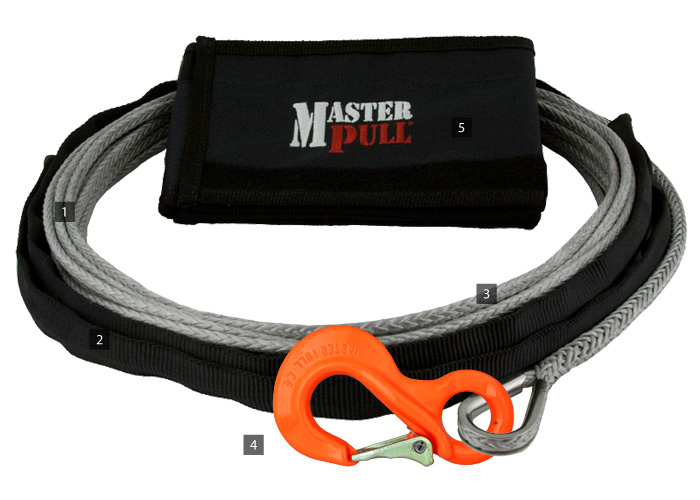 ATV Winch Line Synthetic Winch Rope Superline 3/16"